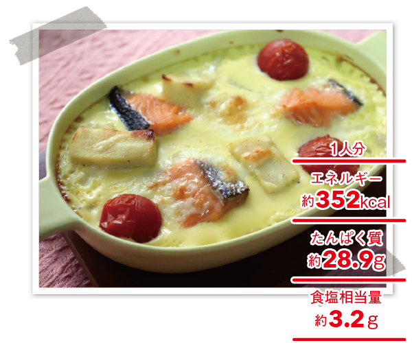 新 旬の元気レシピ 第19回 高野豆腐と鮭の豆乳グラタン