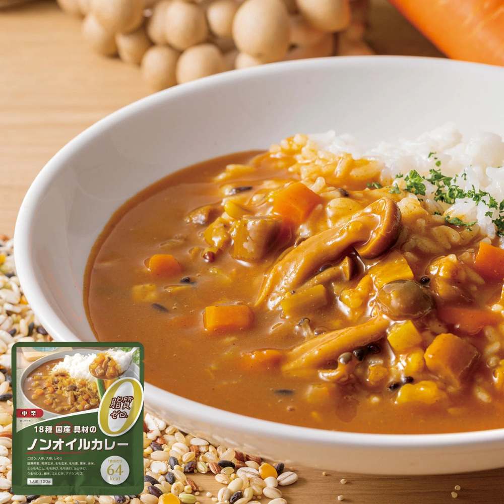 18種国産具材のノンオイルカレー120g×12袋