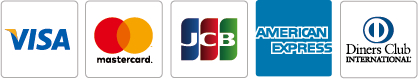 VISA・MasterCard・JCB・AMEX・Diners